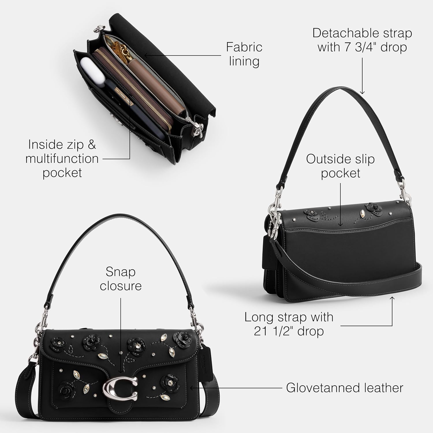 Amazon.co.jp: Coach Tabby Shoulder Bag 26 with Crystals